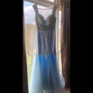 baby blue mermaid dress